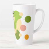 Interessante abstracte plekjes met bladeren latte mok (Rechts)