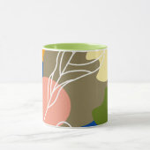 Interessante abstracte plekjes met bladeren mok (Midden)