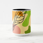 Interessante abstracte plekjes met bladeren mok (Midden)