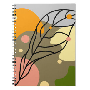 Interessante abstracte plekjes met bladeren notitieboek