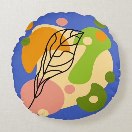 Interessante abstracte plekjes met bladeren rond kussen (Voorkant)