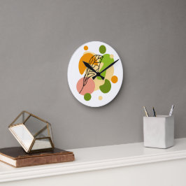 Interessante abstracte plekjes met bladeren ronde klok