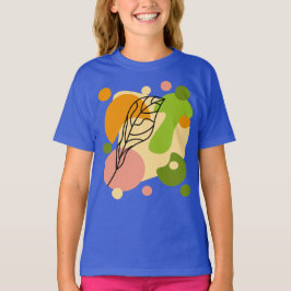 Interessante abstracte plekjes met bladeren t-shirt