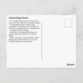 Interessante Brooklyn Bridge feiten Briefkaart (Achterkant)