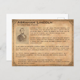 Interessante feiten over Abraham Lincoln Briefkaart