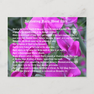 Interessante feiten over april briefkaart