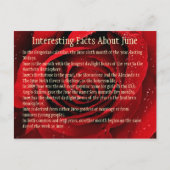interessante feiten over juni briefkaart (Voorkant)