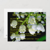 Interessante feiten over mei aankondigingskaart (Voorkant / Achterkant)