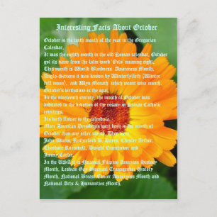 interessante feiten over oktober briefkaart