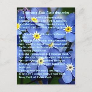 interessante feiten over september briefkaart