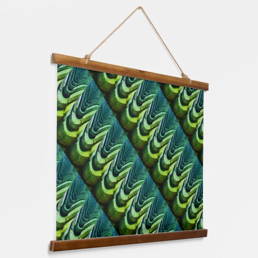 Interessante foto, tegels met perspectief hangend wandkleed (Gebogen)