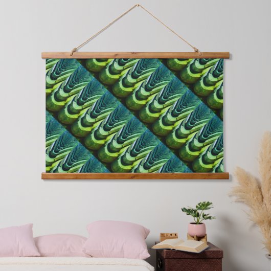 Interessante foto, tegels met perspectief hangend wandkleed (Slaapkamer)