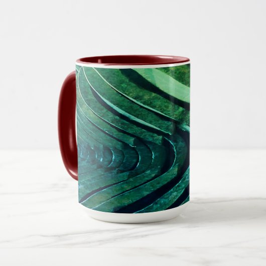 Interessante foto, tegels met perspectief mok (Voorkant links)