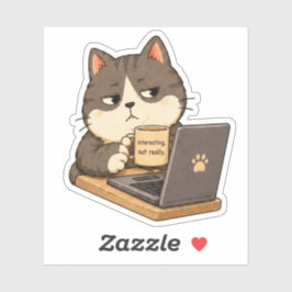 Interessante Niet Echt Kattensticker Sticker