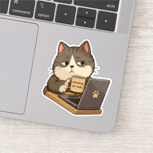 Interessante Niet Echt Kattensticker Sticker