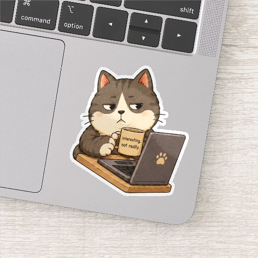 Interessante Niet Echt Kattensticker Sticker (Detail)