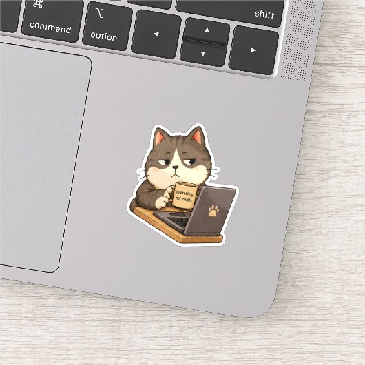 Interessante Niet Echt Kattensticker Sticker (Detail)