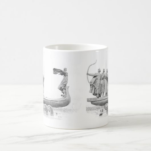 Interessante plaatsen, oekraïne, Kiev, mok koffie (Center)