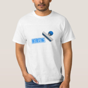 Interessante stempel of indruk op papieren concept t-shirt