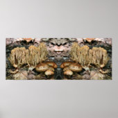 Interessante Wild Mushrooms Mirror Abstract Poster (Voorkant)