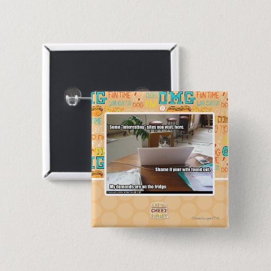 Interesssites Vierkante Button 5,1 Cm (Voorkant /achterkant)