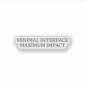Interface Protocol | Minimal Interface Technical  Sticker (Voorkant)