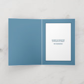 Interfaith 3 Photo Trendy Simple Navy Silver Folie Feestdagenkaart (Binnenlaag)