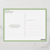 Interfaith 4 Photo Simple Modern Green Gold Folie Feestdagen Briefkaart (Achterkant)