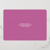 Interfaith 4 Photo Simple Trendy Purple Gold Folie Feestdagenkaart (Achterkant)