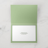 Interfaith 4 Photo Trendy Simple Green Gold Folie Feestdagenkaart (Binnenlaag)