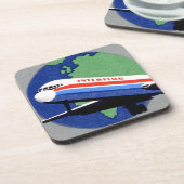 INTERFLUG - National Airline of DDR, East Germany Drankjes Onderzetter (Linkerzijde)