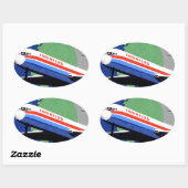 INTERFLUG - National Airline of DDR, East Germany Ovale Sticker (Vel)