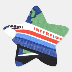INTERFLUG - National Airline of DDR, East Germany Ster Sticker
