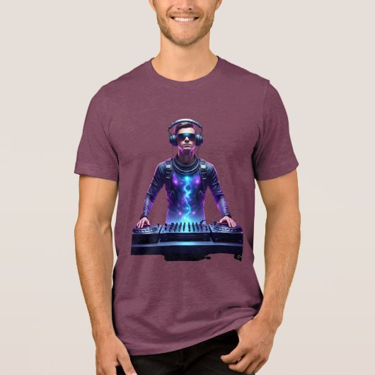 Intergalactic DJ – Cosmic Beats T-Shirt (Voorkant)