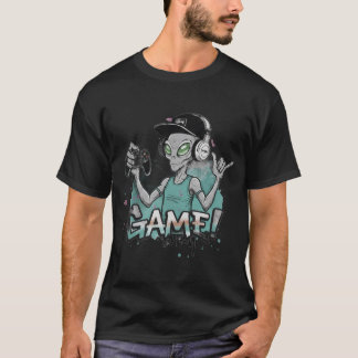 Intergalactic Gamer Tee – DarkGG Alien Streetwear T-shirt