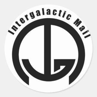 Intergalactic Mail (IGM) - woorden Ronde Sticker