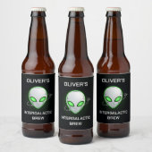 Intergalactisch Brouwsel Alien Bier Etiket (Flessen)