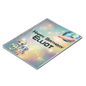 Intergalactisch verjaardagsherinneringenboek notitieboek (Linkerzijde)
