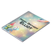 Intergalactisch verjaardagsherinneringenboek notitieboek (Linkerzijde)