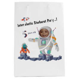 Intergalactische Astronaut Raket Party Foto Medium Cadeauzakje