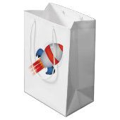 Intergalactische Astronaut Raket Party Foto Medium Cadeauzakje (Achterkant Gekanteld)