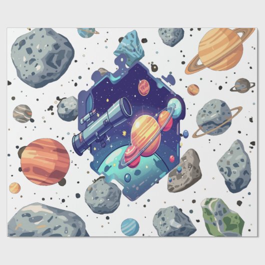 Intergalactische Nevel Gift Wrap Wit Cadeaupapier (Vlak)
