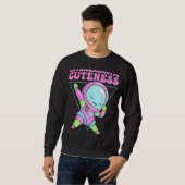 Intergalactische schattigheid buitenaardse dabbing trui (Voorkant volledig)