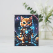 Intergalactische Verkenner: Ginger Astronaut Kitte Briefkaart (Staand voorkant)