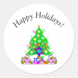 InterGeloof Prettige feestdagen Ronde Sticker