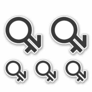 Intergender-gendersymbool Sticker