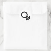 Intergender Geslachts Symbool Ronde Sticker (Tas)