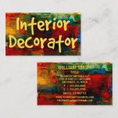 Interieur Decorator in Paint Visitekaartje (Voorkant / Achterkant)