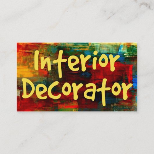 Interieur Decorator in Paint Visitekaartje (Voorkant)