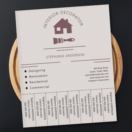 Interieur Decorator Scheur Off Strips Flyer